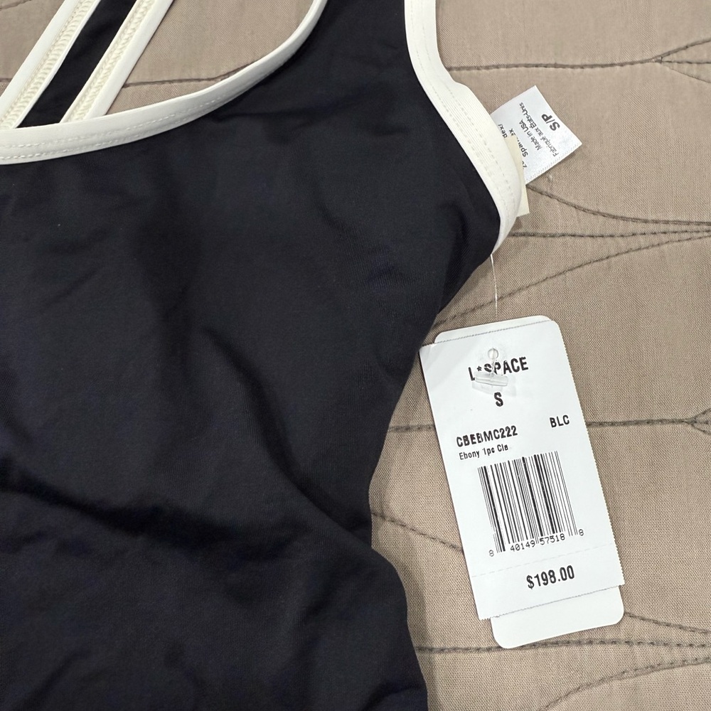 L*Space Black and White One-Piece Swimsuit - Picture 6 of 8